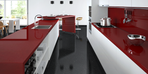 Caesarstone Kitchen Red